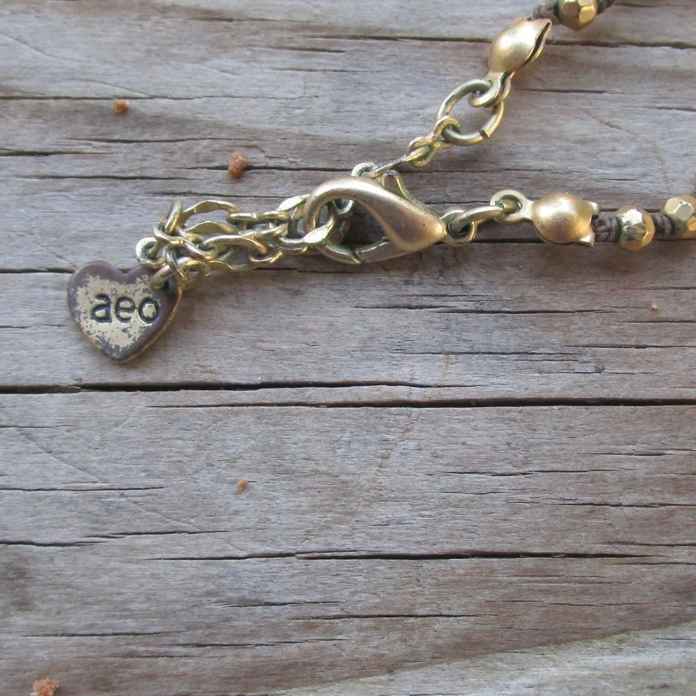 Vintage Rare American Eagle Outfitters Agate Quartz Pendant Necklace - Picture 2 of 4